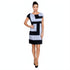 Colorblock Sheath Crinkle Dress - DR650